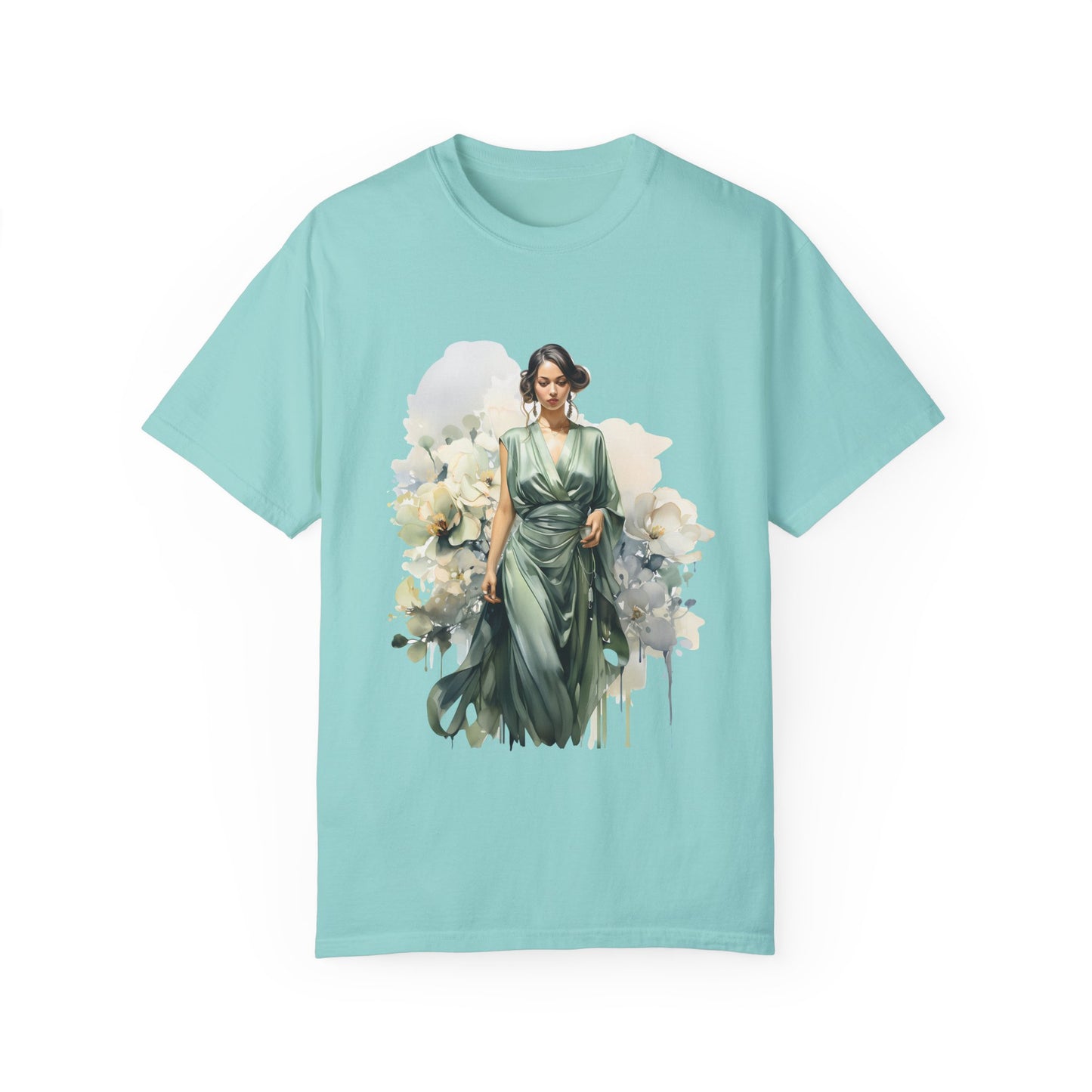 Floral Elegance Unisex Garment-Dyed T-Shirt - Stylish Spring Fashion