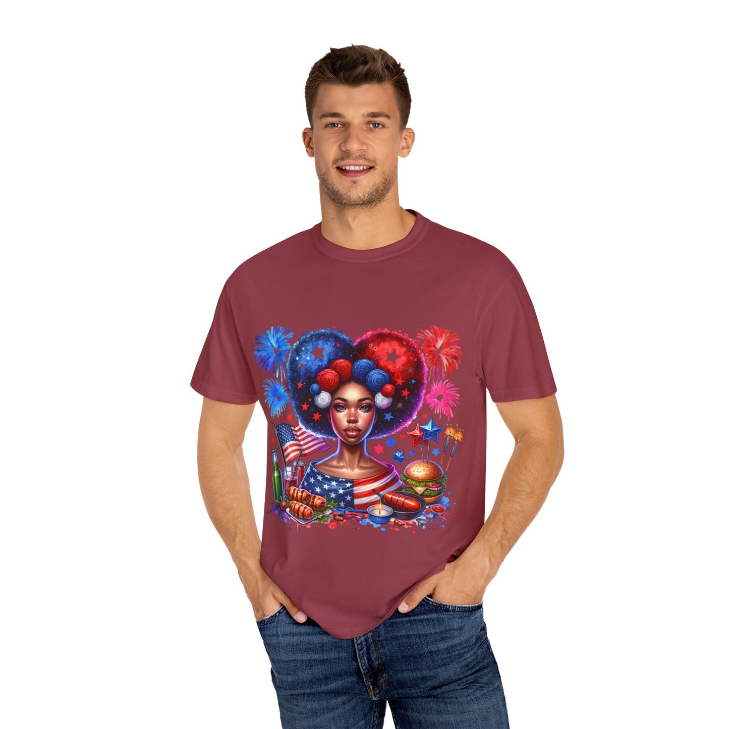 Patriotic Celebration T-Shirt | Unisex Garment-Dyed Tee for Independence Day