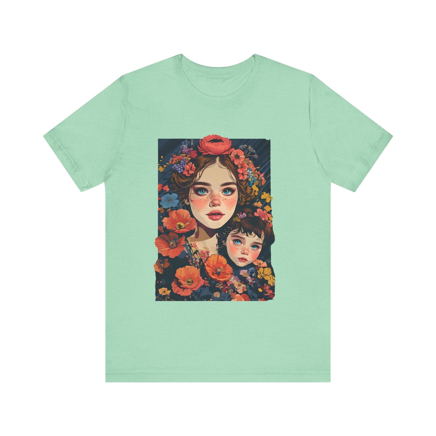 Floral Art Unisex Jersey Tee - Mothers and Daughters Design