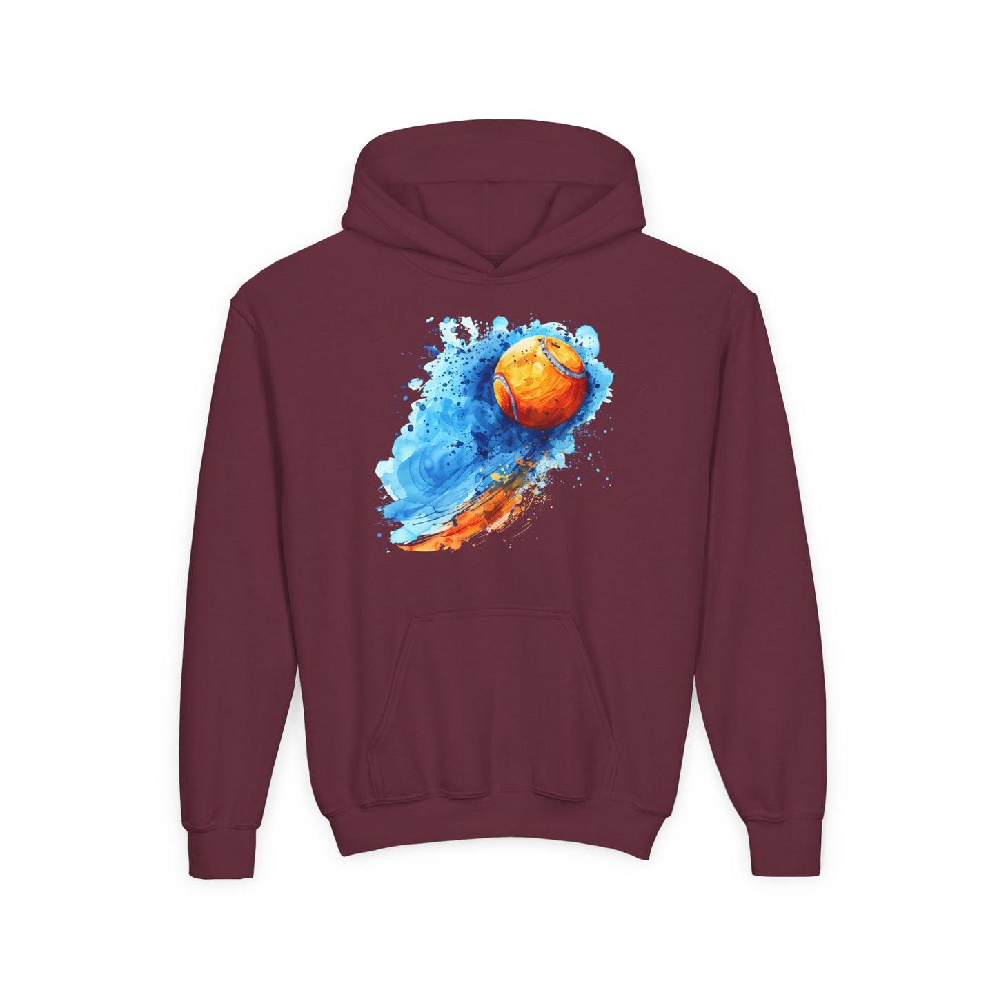 Youth Tennis Splash Hoodie - Colorful Sports Sweatshirt for Young Athletes