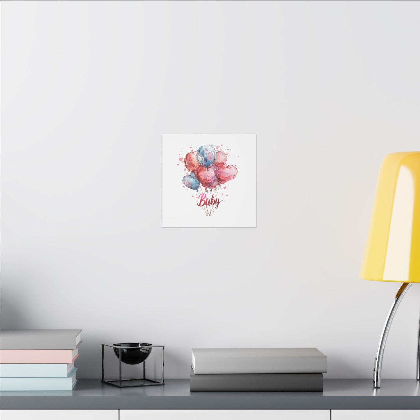 Baby Balloon Canvas Art - Colorful Nursery Decor