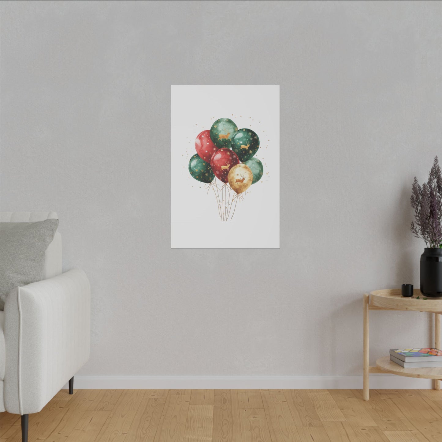 Festive Balloon Canvas Art - Holiday Decor