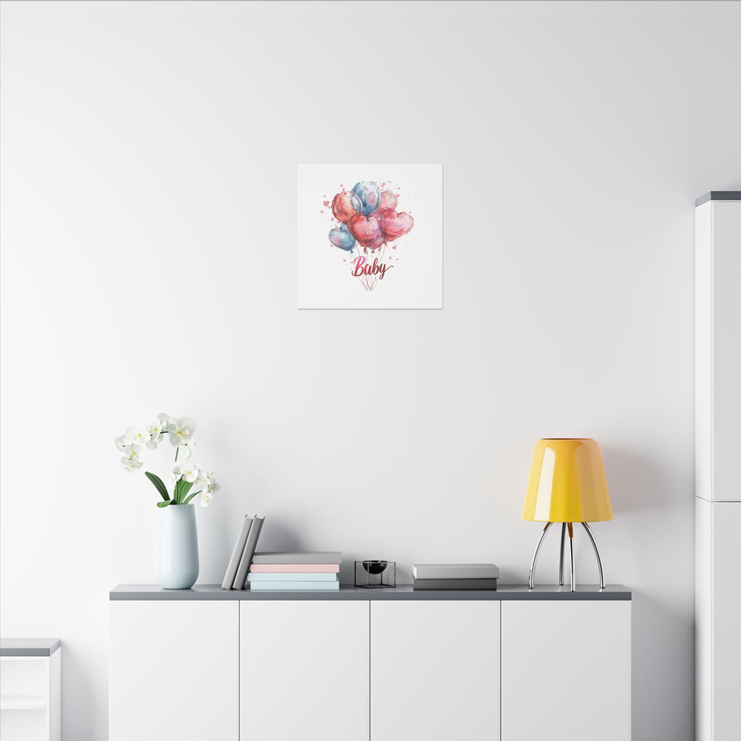 Baby Balloon Canvas Art - Colorful Nursery Decor