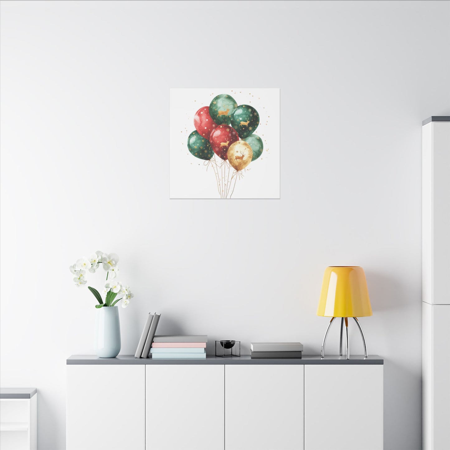 Festive Balloon Canvas Art - Holiday Decor