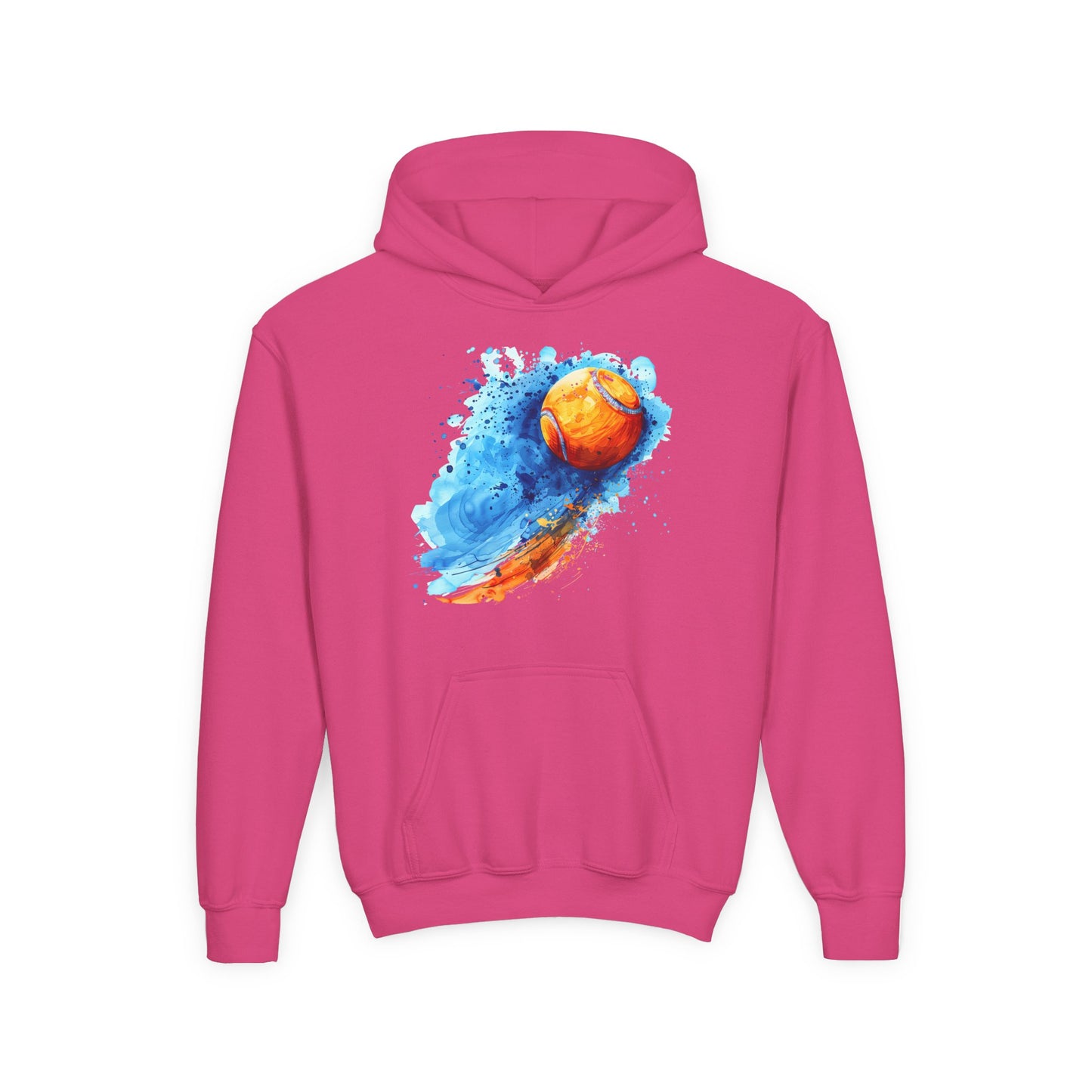 Youth Tennis Splash Hoodie - Colorful Sports Sweatshirt for Young Athletes