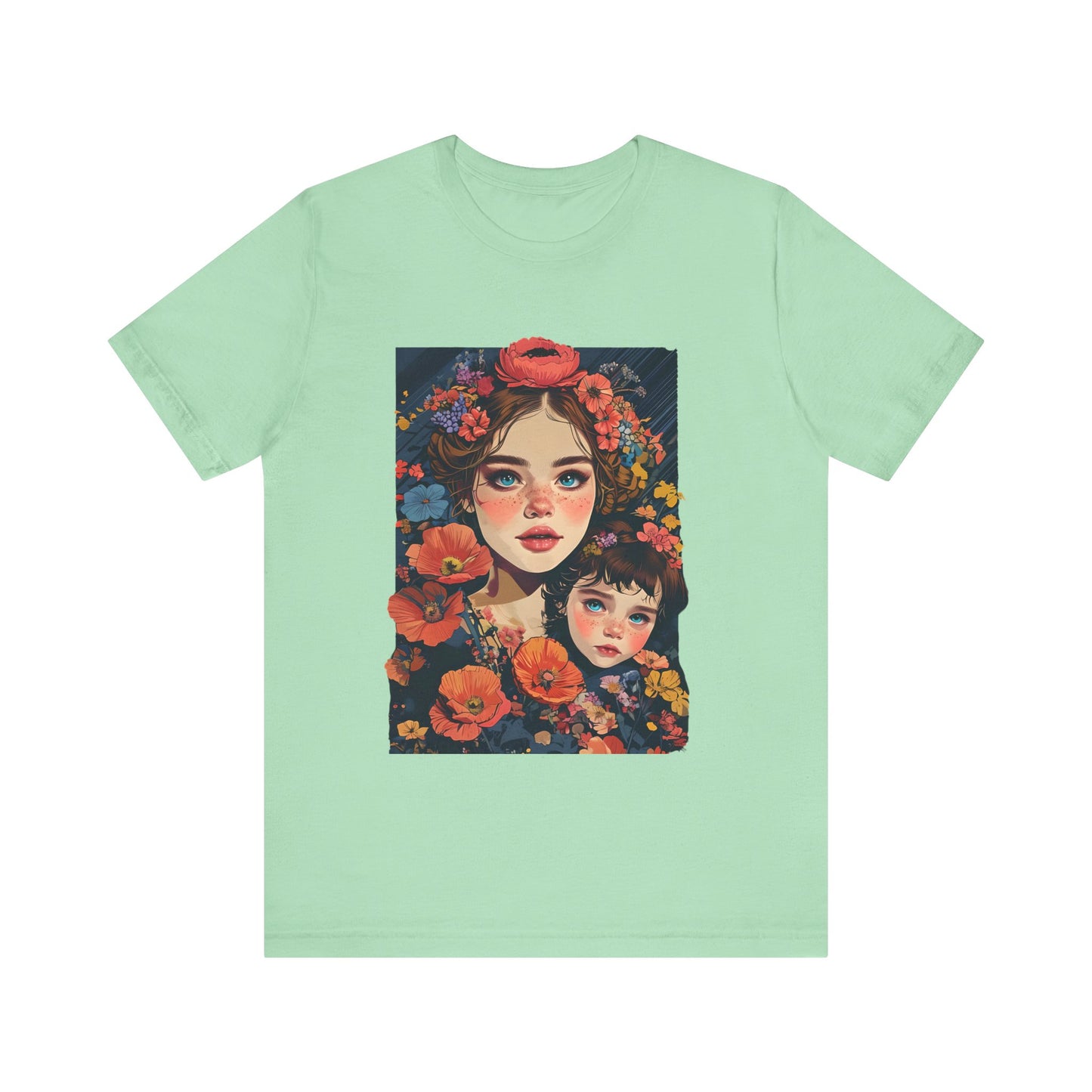 Floral Art Unisex Jersey Tee - Mothers and Daughters Design