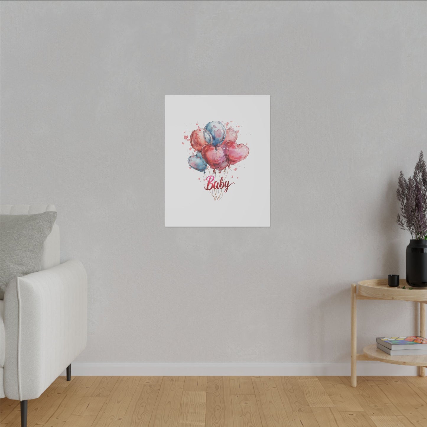Baby Balloon Canvas Art - Colorful Nursery Decor