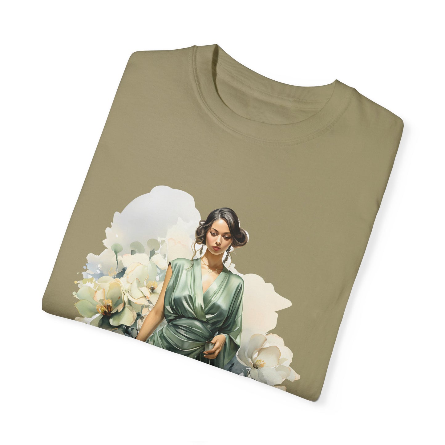 Floral Elegance Unisex Garment-Dyed T-Shirt - Stylish Spring Fashion