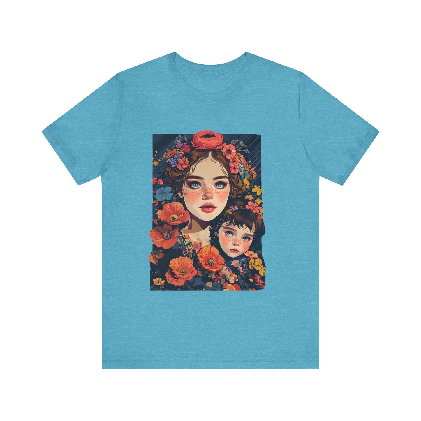 Floral Art Unisex Jersey Tee - Mothers and Daughters Design
