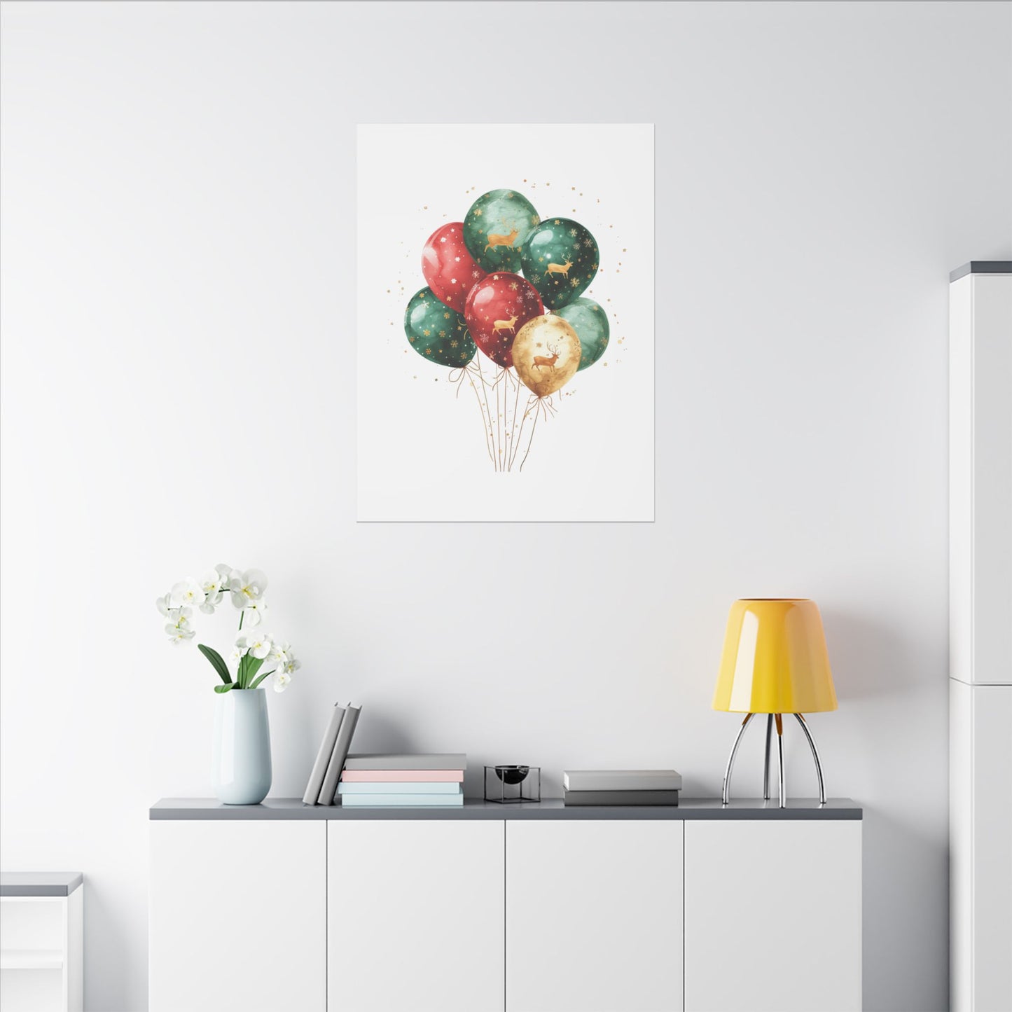 Festive Balloon Canvas Art - Holiday Decor