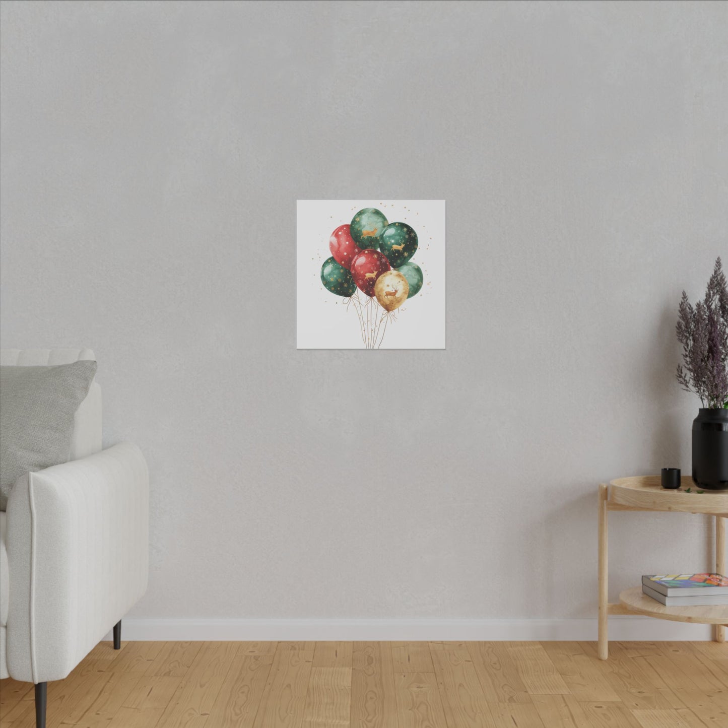 Festive Balloon Canvas Art - Holiday Decor
