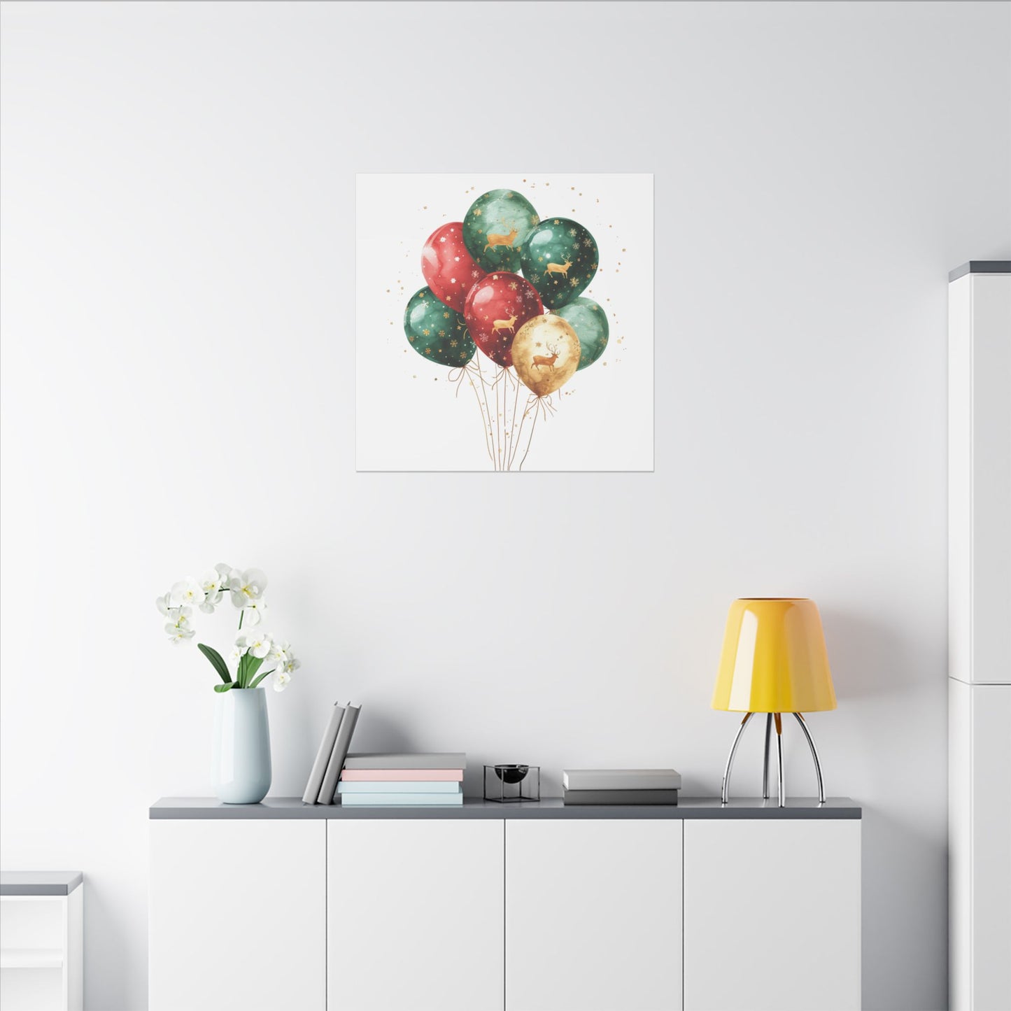 Festive Balloon Canvas Art - Holiday Decor