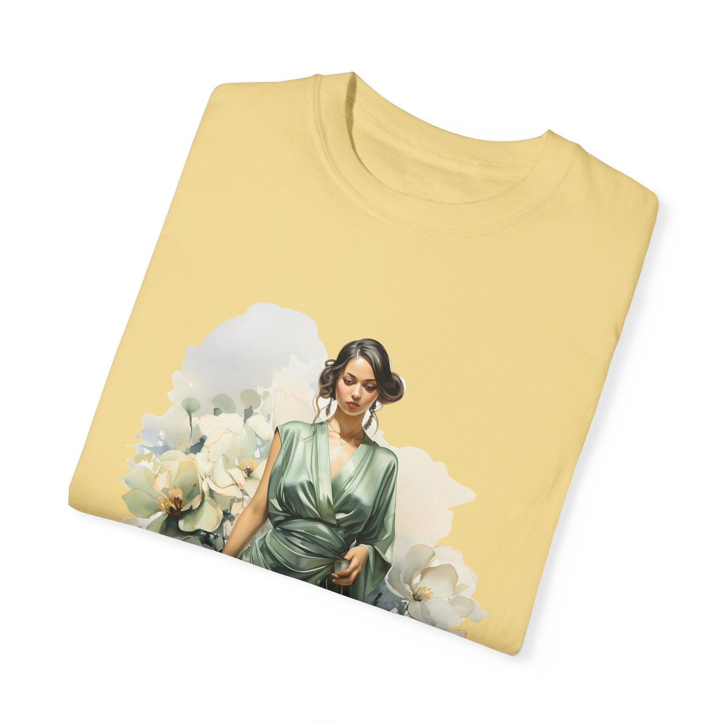 Floral Elegance Unisex Garment-Dyed T-Shirt - Stylish Spring Fashion