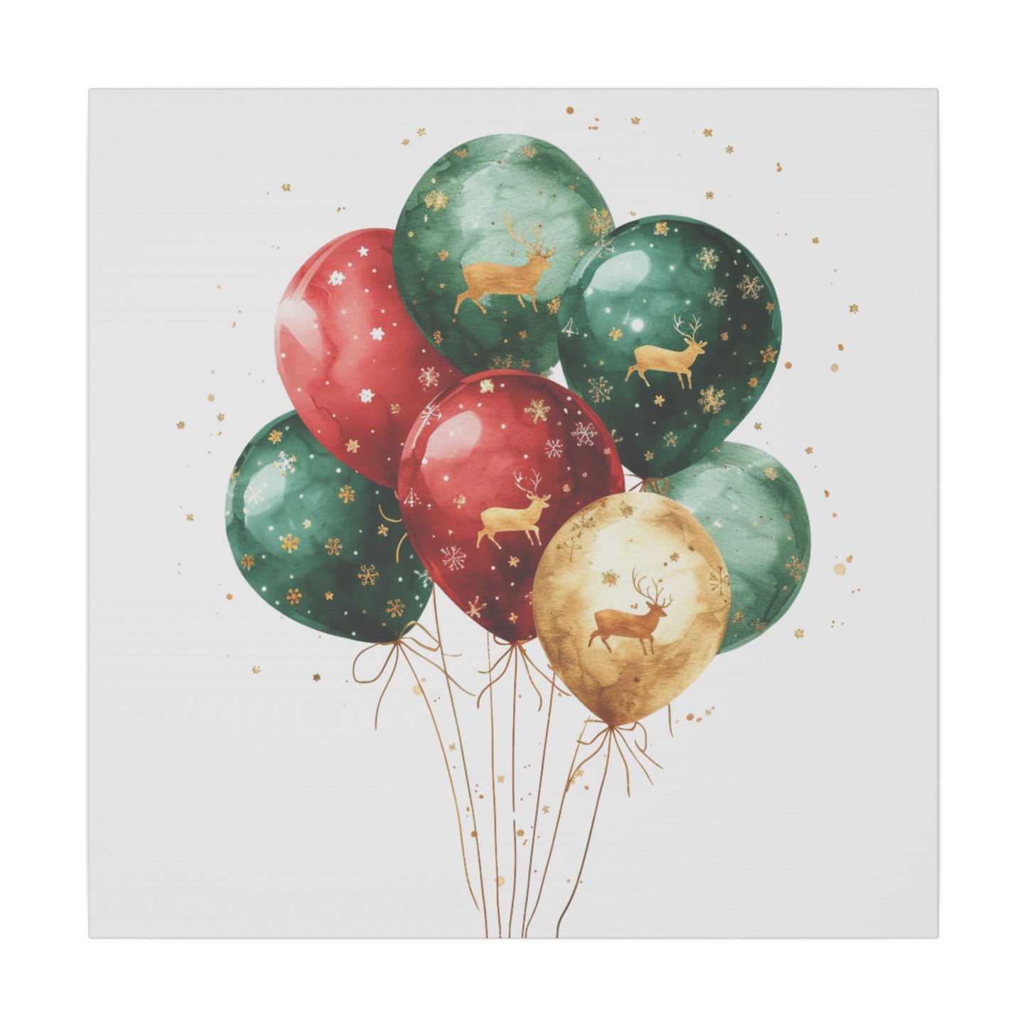 Festive Balloon Canvas Art - Holiday Decor