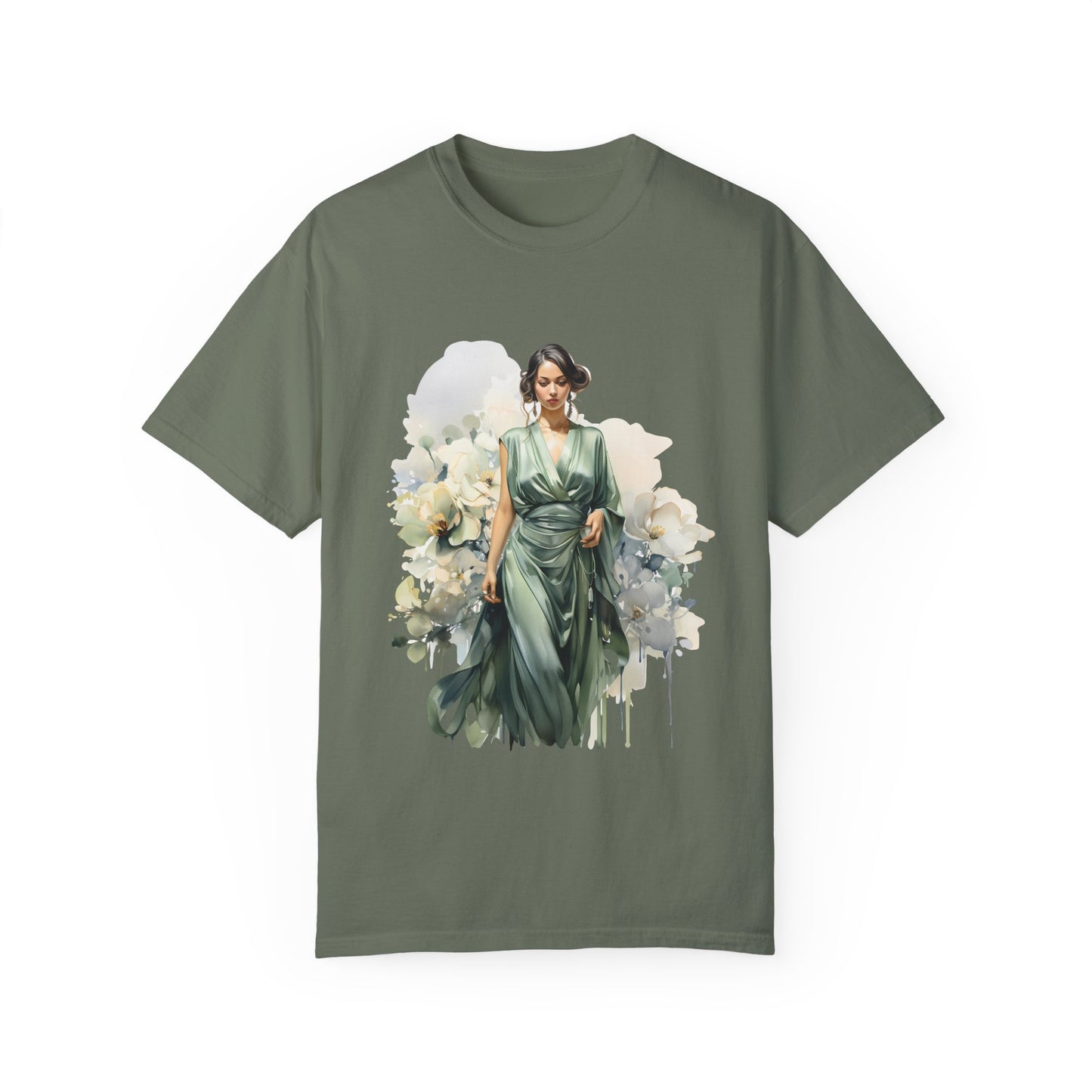 Floral Elegance Unisex Garment-Dyed T-Shirt - Stylish Spring Fashion