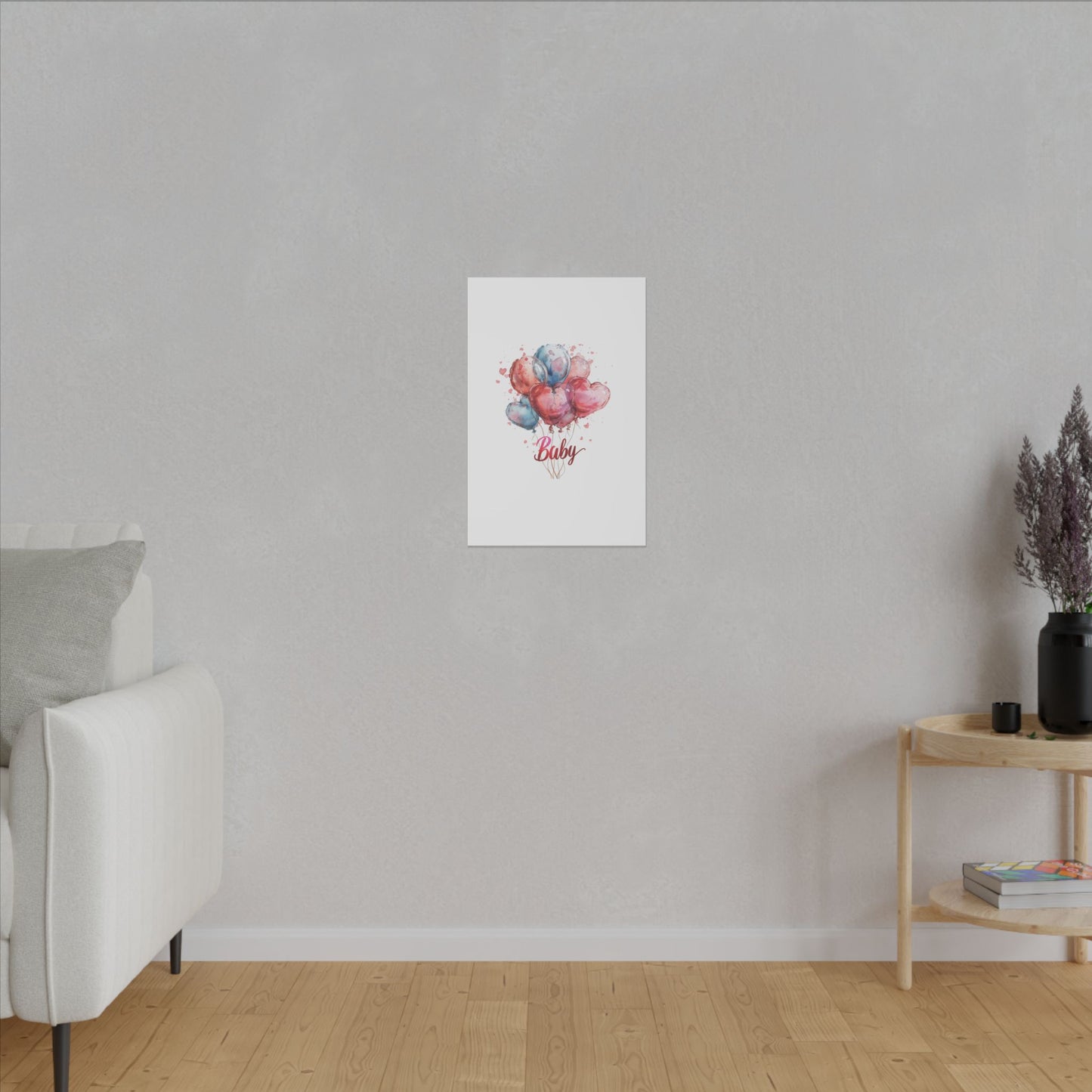 Baby Balloon Canvas Art - Colorful Nursery Decor