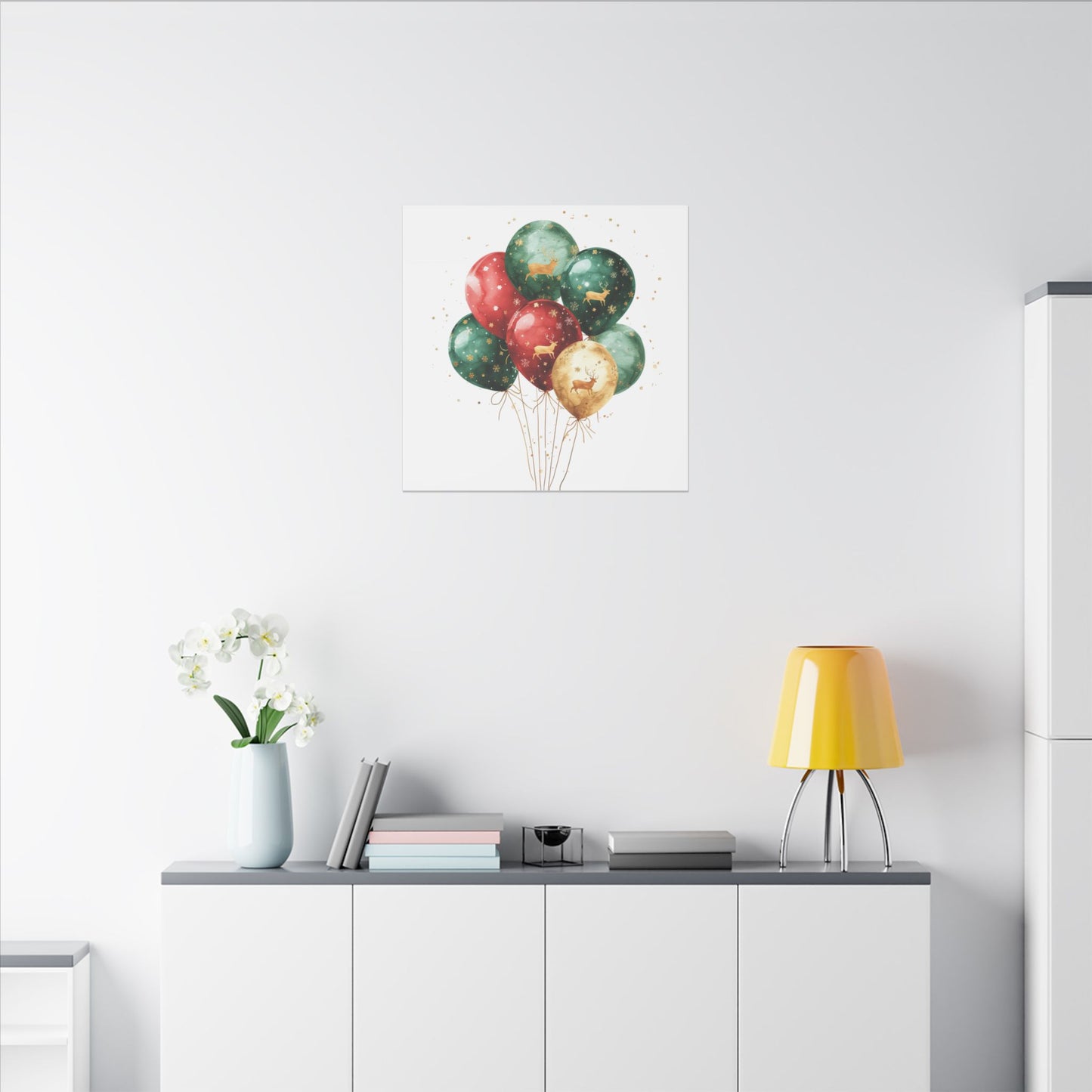 Festive Balloon Canvas Art - Holiday Decor