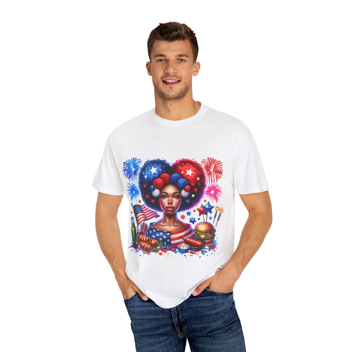 Patriotic Celebration T-Shirt | Unisex Garment-Dyed Tee for Independence Day