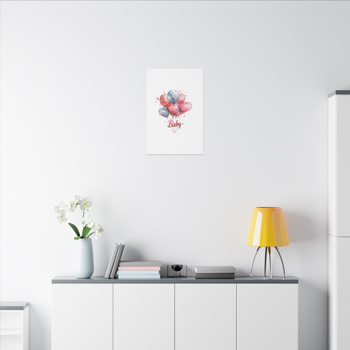 Baby Balloon Canvas Art - Colorful Nursery Decor