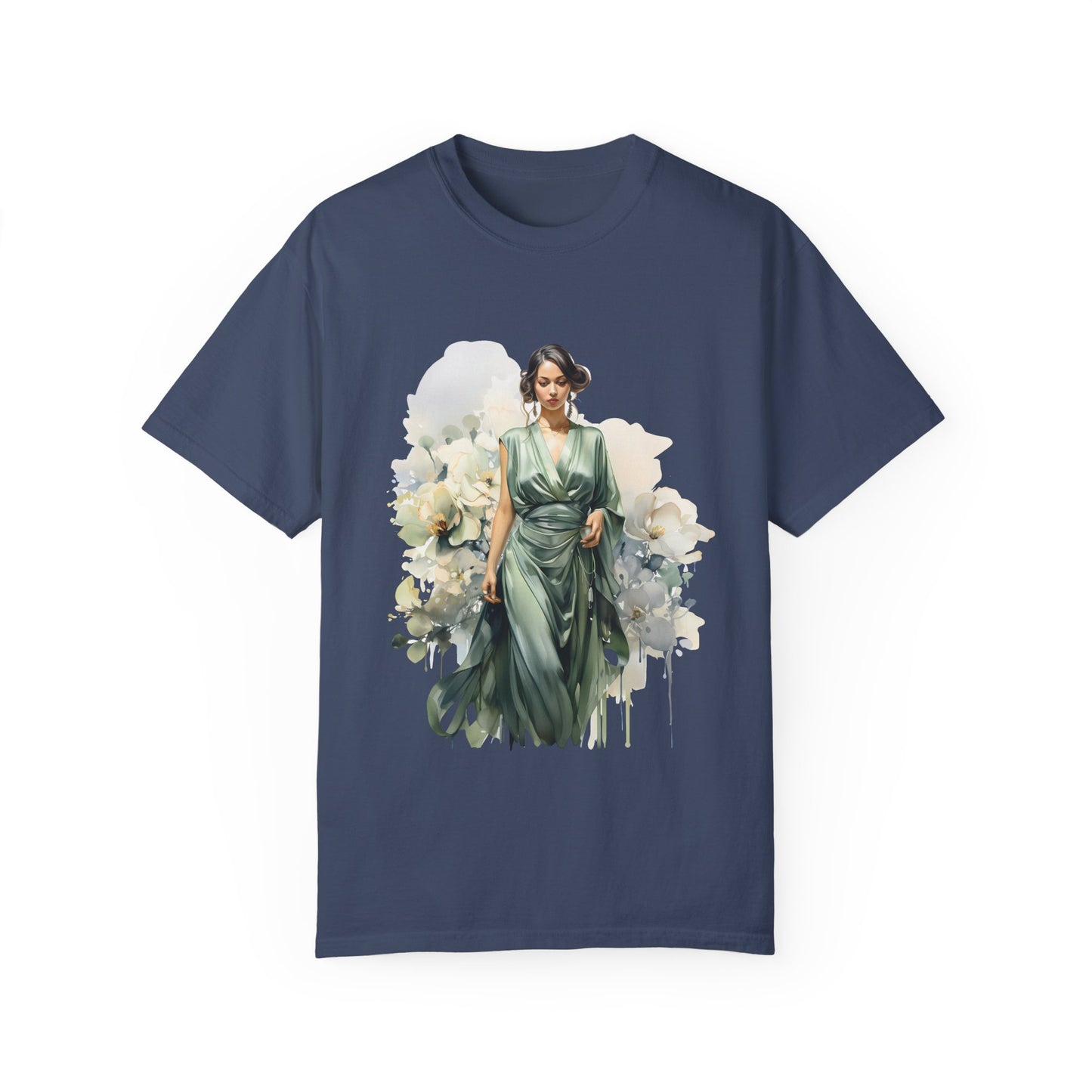 Floral Elegance Unisex Garment-Dyed T-Shirt - Stylish Spring Fashion