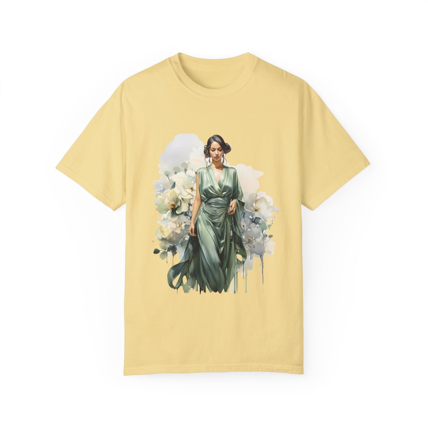 Floral Elegance Unisex Garment-Dyed T-Shirt - Stylish Spring Fashion
