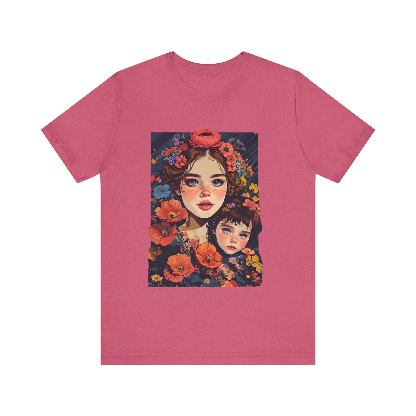 Floral Art Unisex Jersey Tee - Mothers and Daughters Design