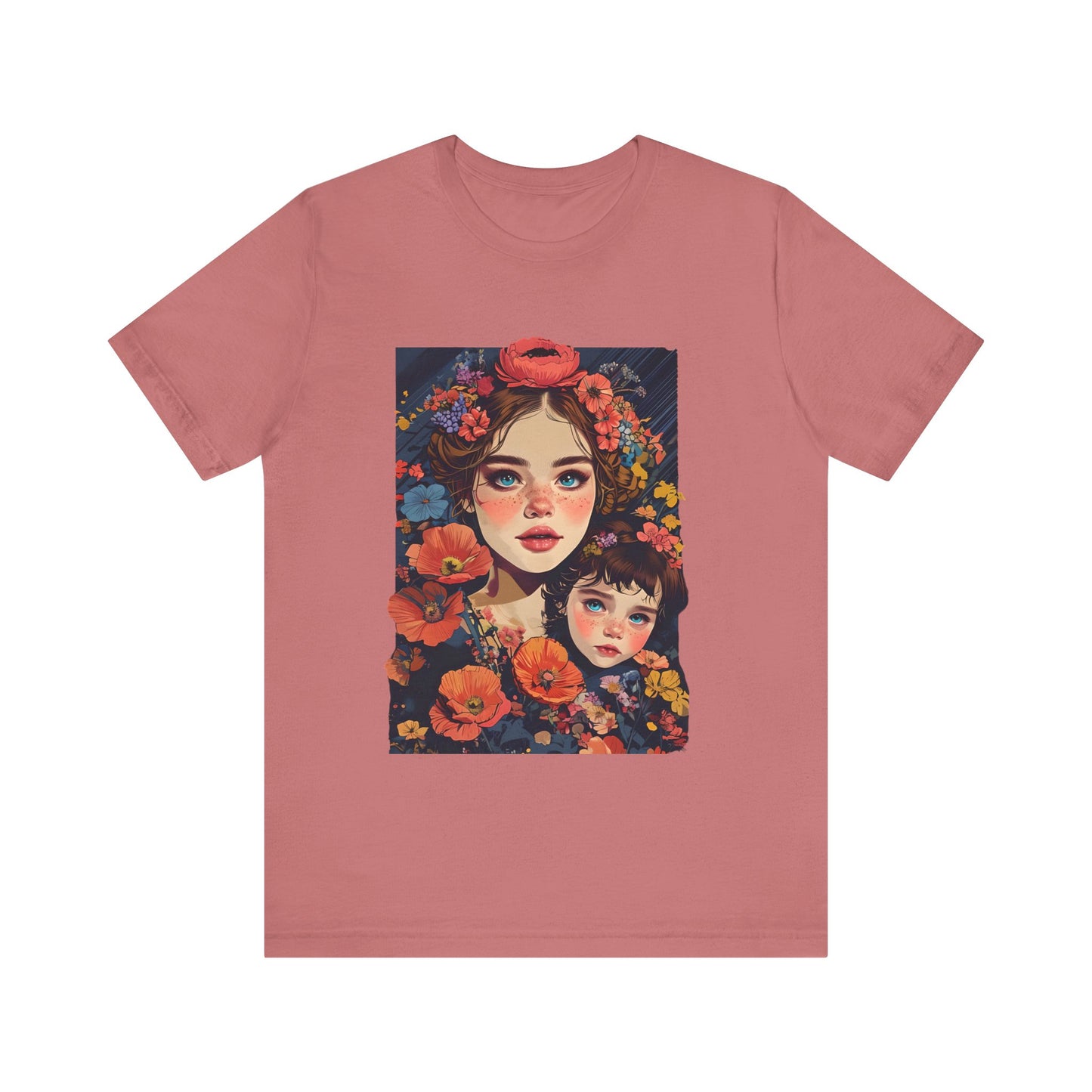 Floral Art Unisex Jersey Tee - Mothers and Daughters Design