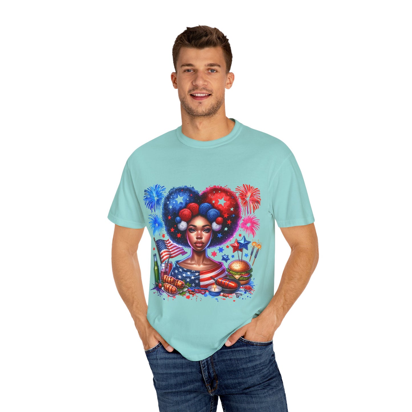 Patriotic Celebration T-Shirt | Unisex Garment-Dyed Tee for Independence Day
