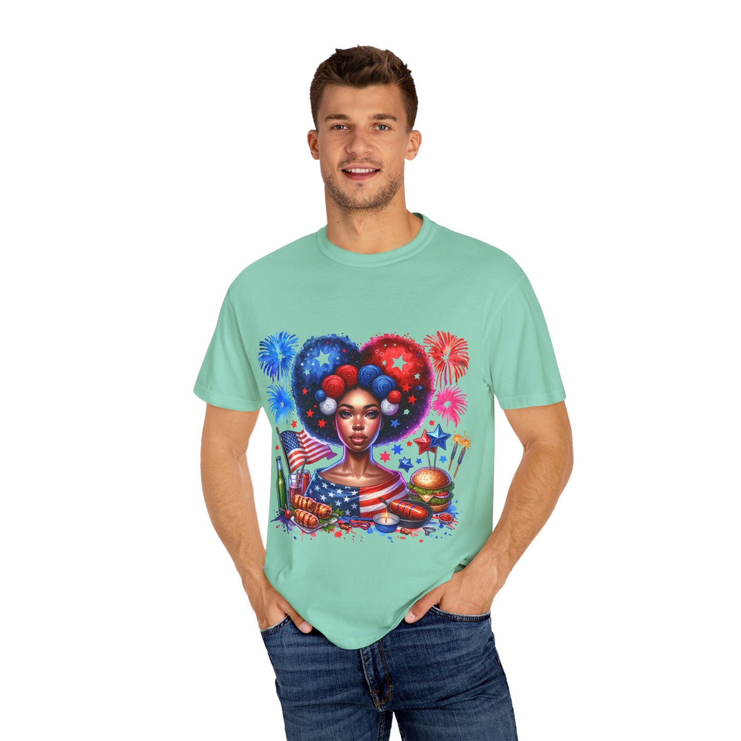 Patriotic Celebration T-Shirt | Unisex Garment-Dyed Tee for Independence Day