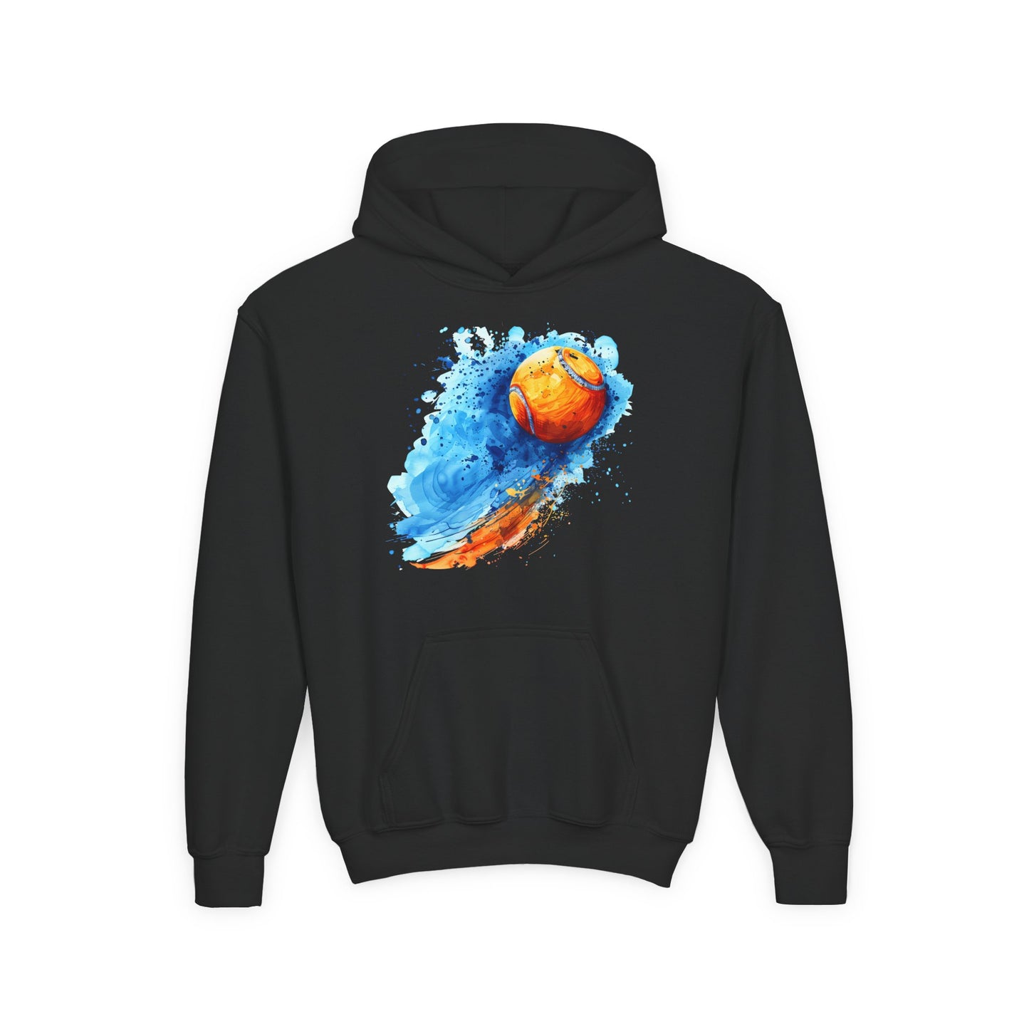 Youth Tennis Splash Hoodie - Colorful Sports Sweatshirt for Young Athletes