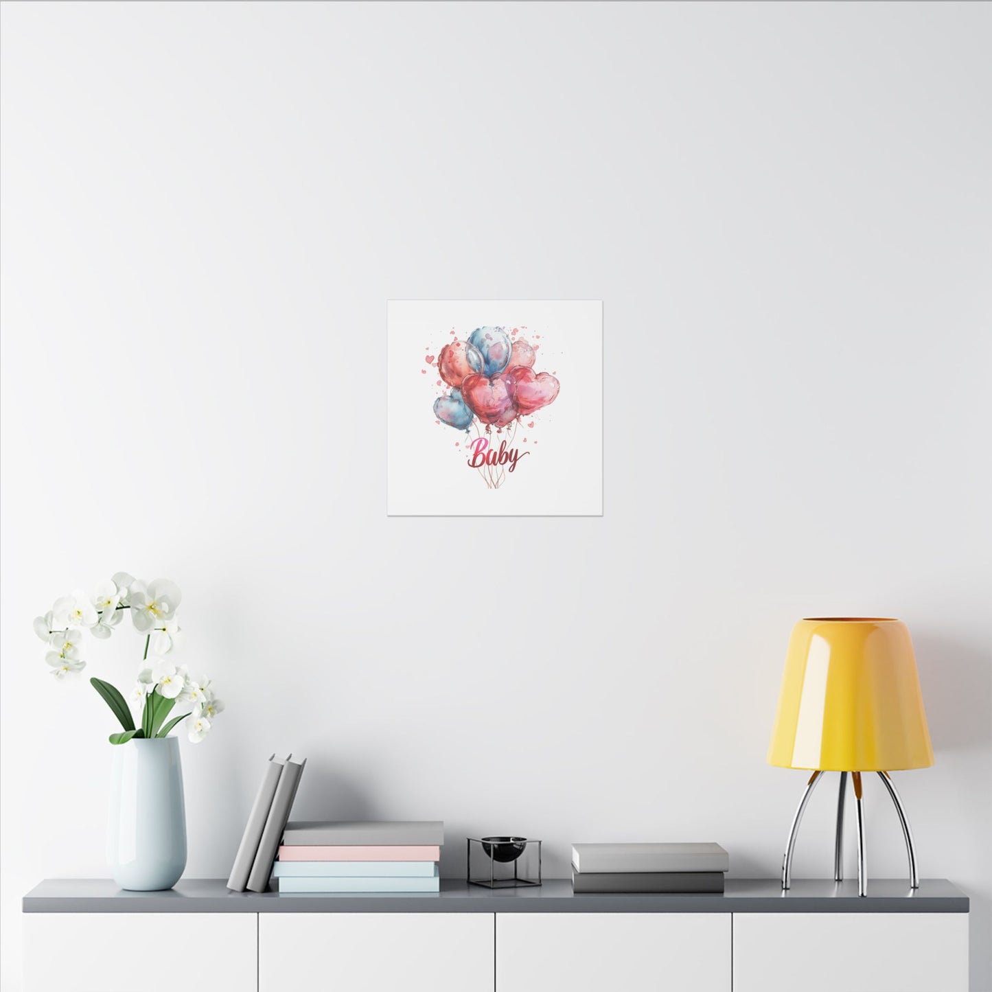 Baby Balloon Canvas Art - Colorful Nursery Decor