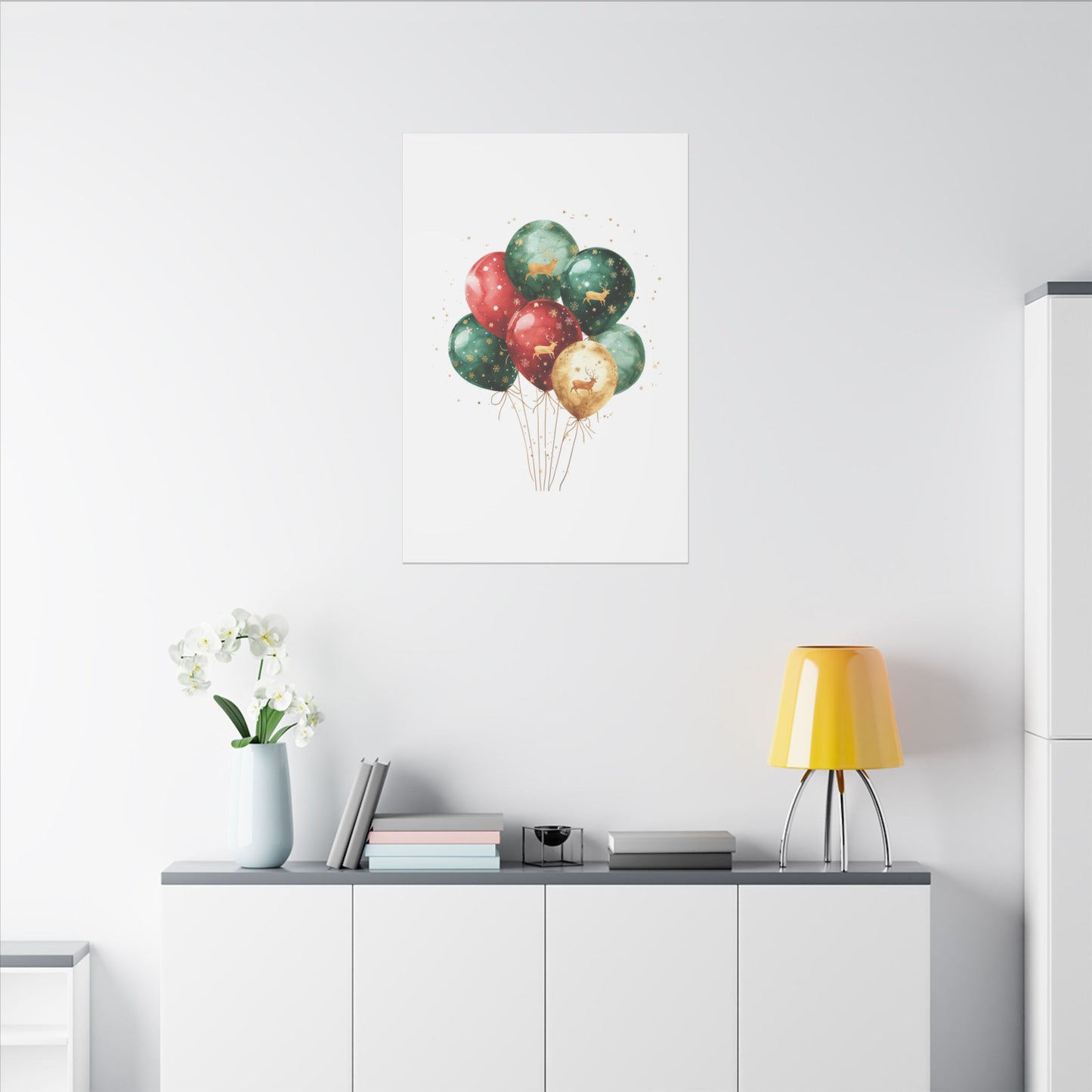 Festive Balloon Canvas Art - Holiday Decor