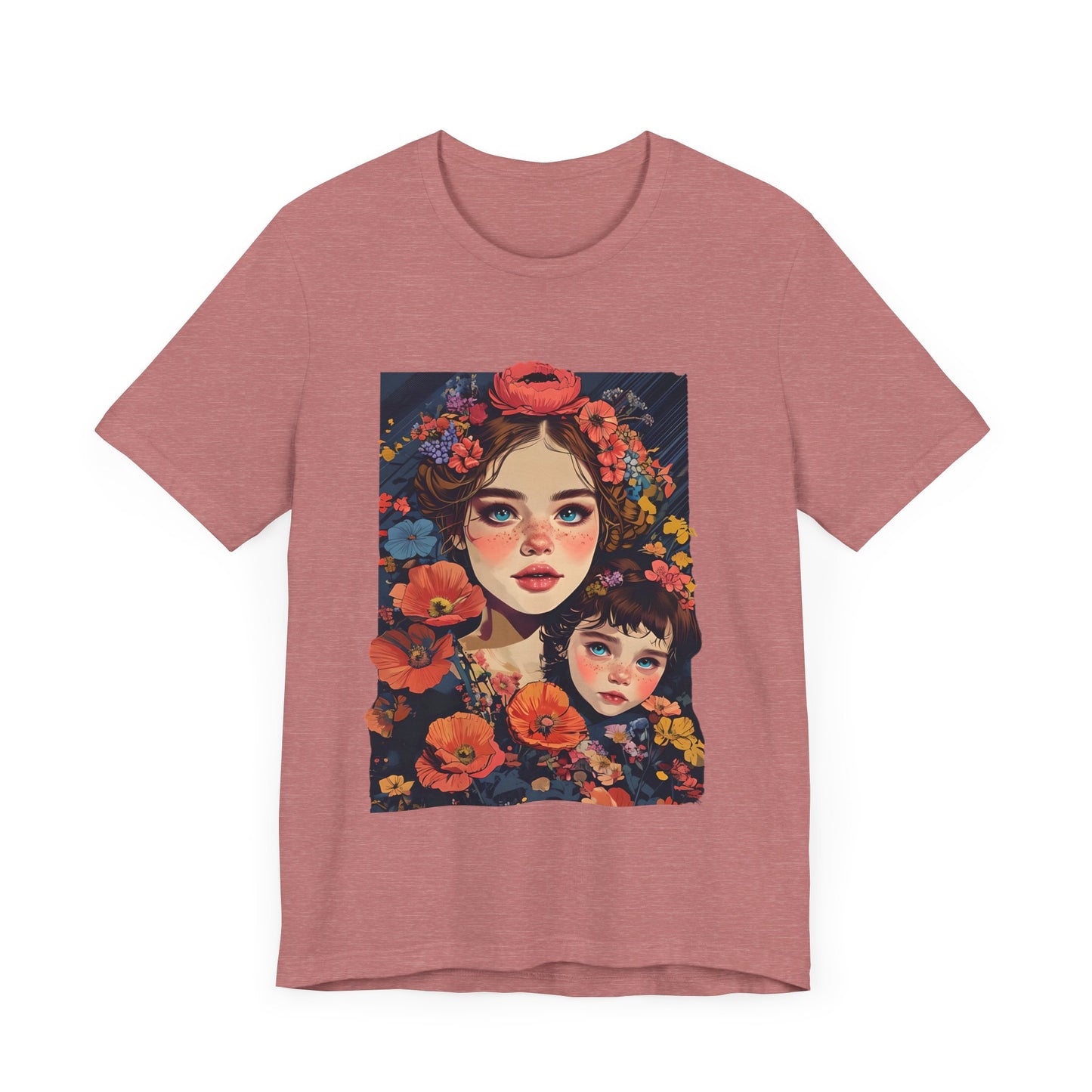 Floral Art Unisex Jersey Tee - Mothers and Daughters Design