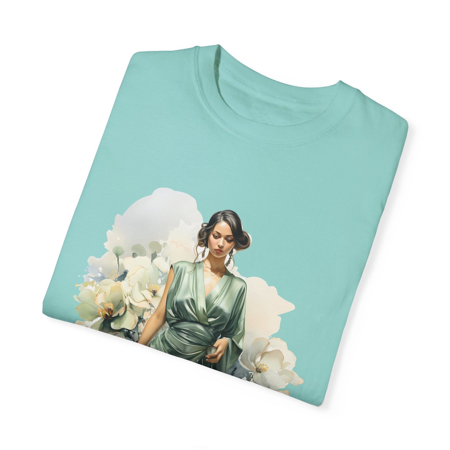 Floral Elegance Unisex Garment-Dyed T-Shirt - Stylish Spring Fashion