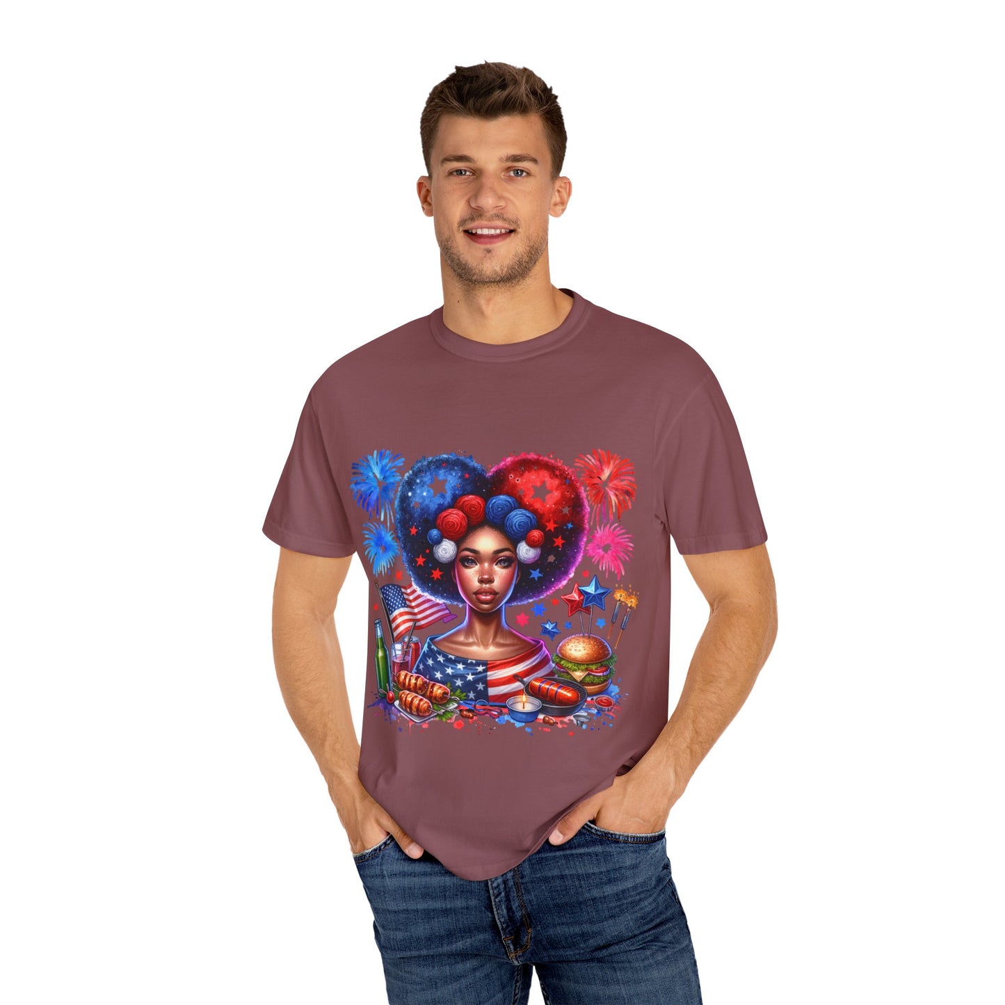 Patriotic Celebration T-Shirt | Unisex Garment-Dyed Tee for Independence Day