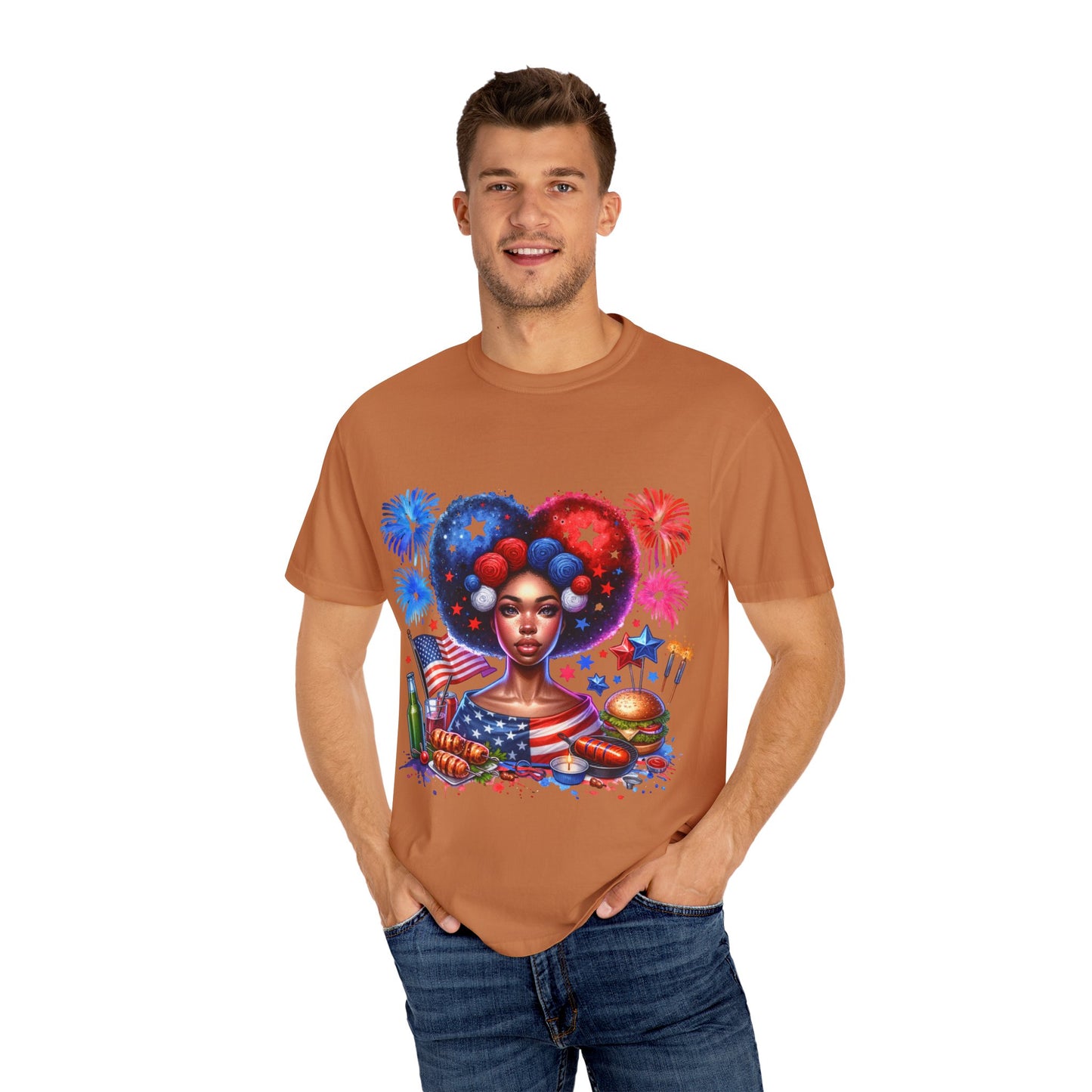 Patriotic Celebration T-Shirt | Unisex Garment-Dyed Tee for Independence Day