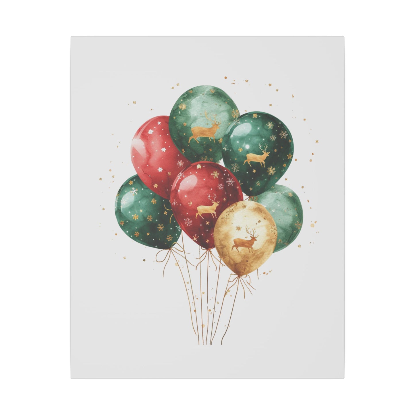 Festive Balloon Canvas Art - Holiday Decor