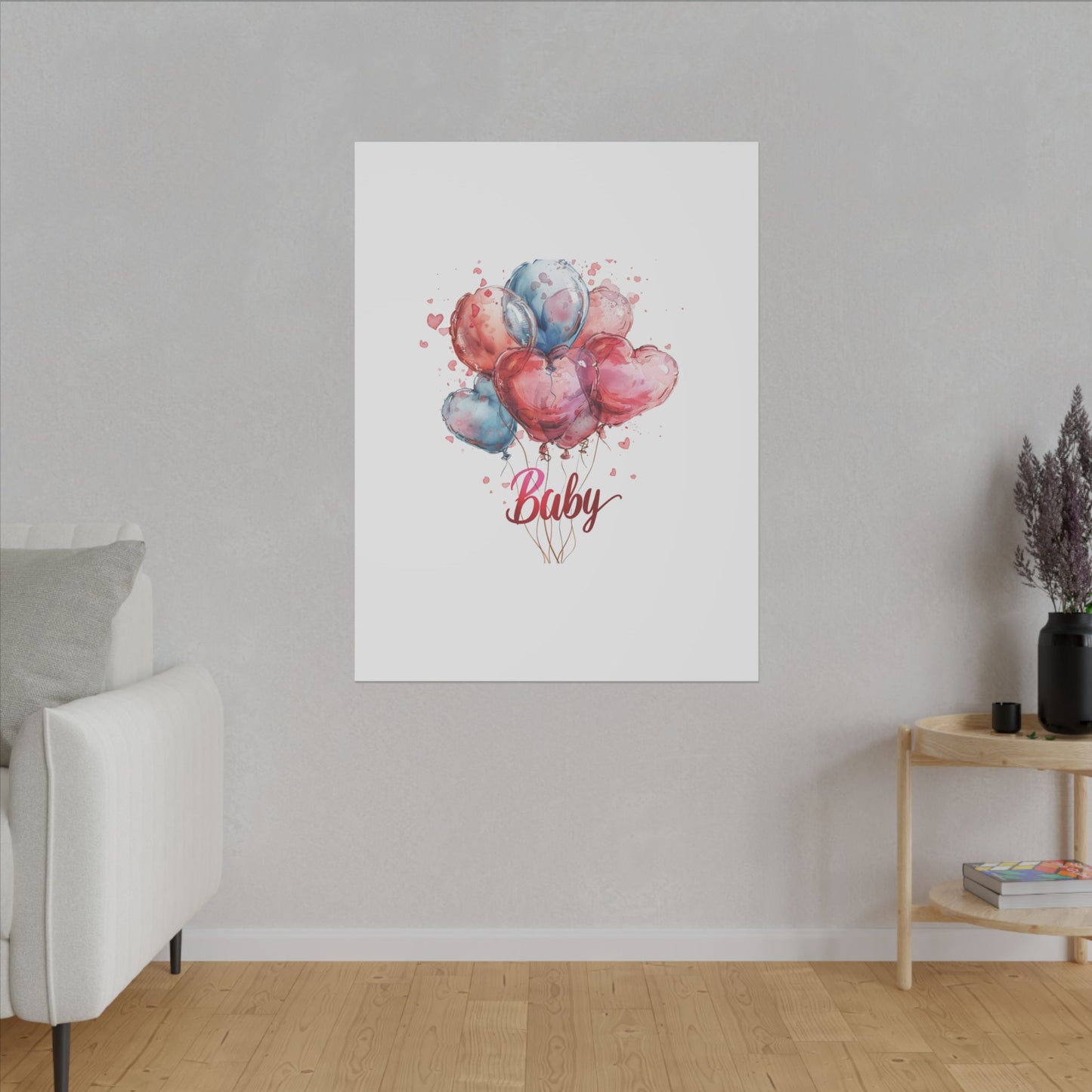 Baby Balloon Canvas Art - Colorful Nursery Decor