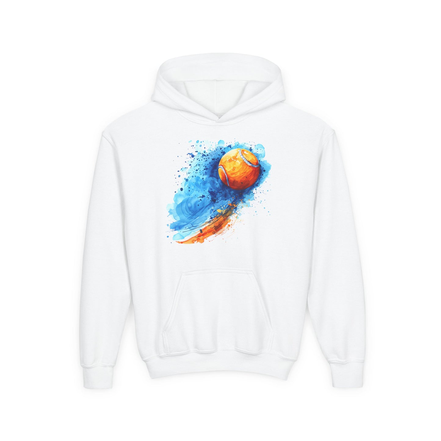 Youth Tennis Splash Hoodie - Colorful Sports Sweatshirt for Young Athletes