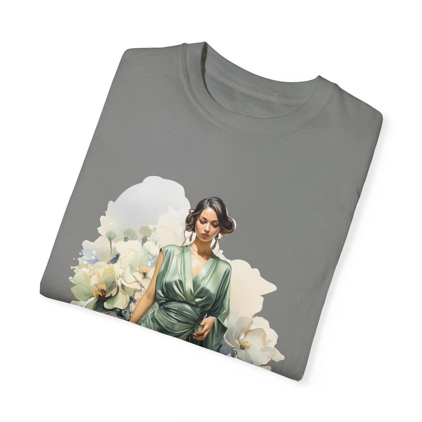 Floral Elegance Unisex Garment-Dyed T-Shirt - Stylish Spring Fashion