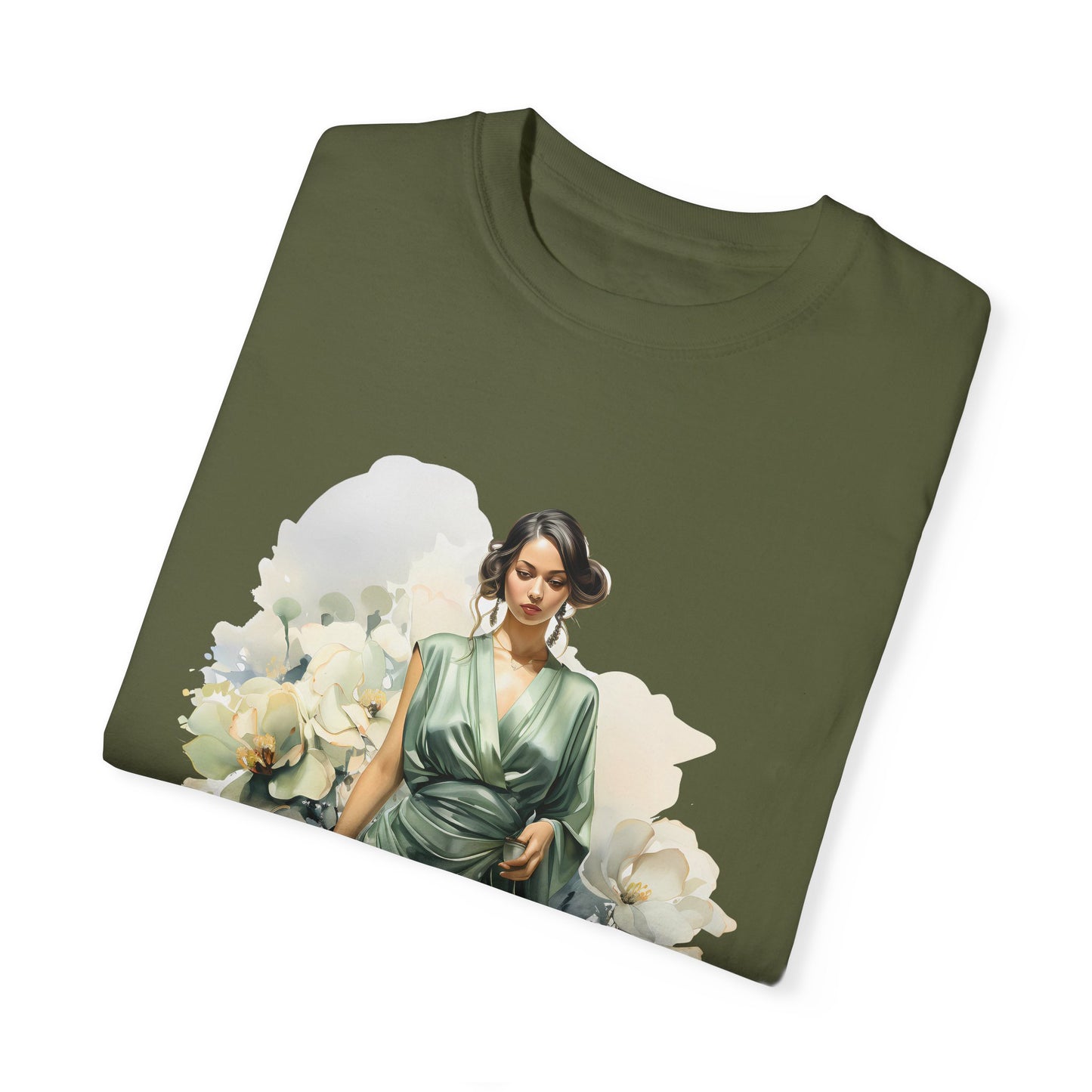 Floral Elegance Unisex Garment-Dyed T-Shirt - Stylish Spring Fashion