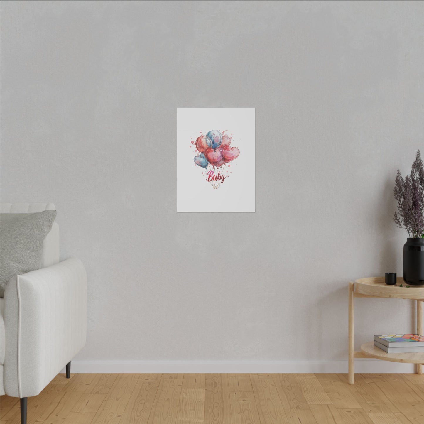 Baby Balloon Canvas Art - Colorful Nursery Decor
