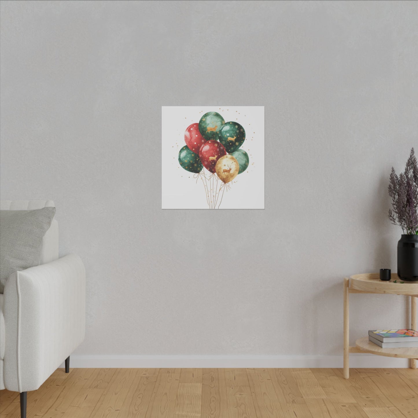Festive Balloon Canvas Art - Holiday Decor