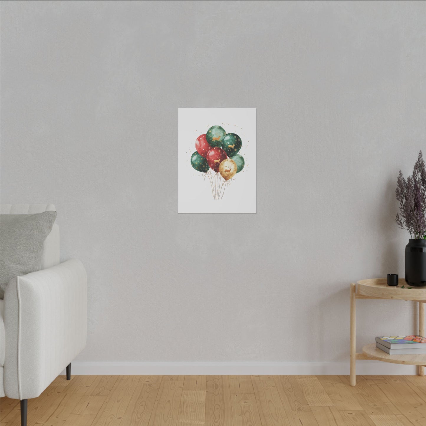 Festive Balloon Canvas Art - Holiday Decor