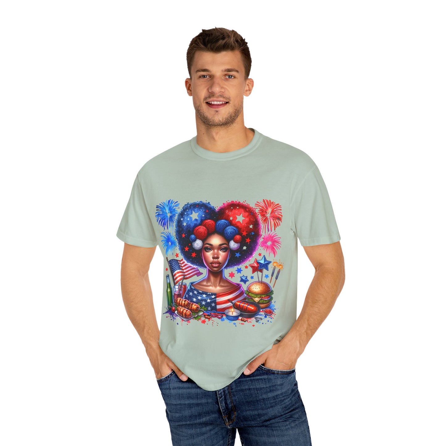 Patriotic Celebration T-Shirt | Unisex Garment-Dyed Tee for Independence Day