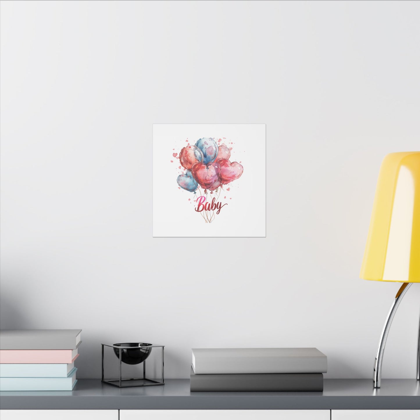 Baby Balloon Canvas Art - Colorful Nursery Decor