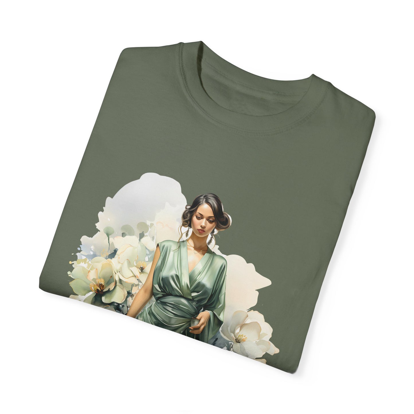 Floral Elegance Unisex Garment-Dyed T-Shirt - Stylish Spring Fashion