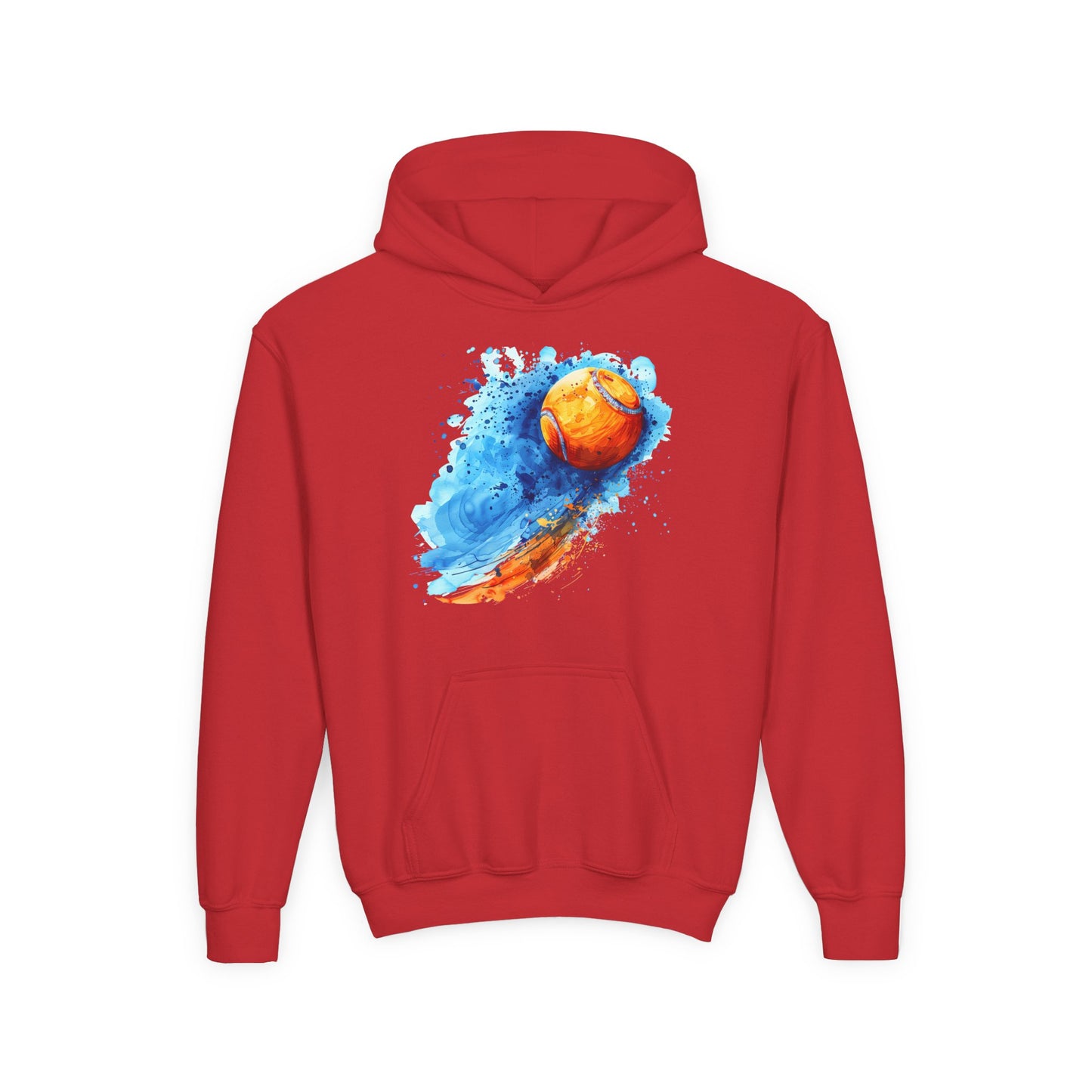 Youth Tennis Splash Hoodie - Colorful Sports Sweatshirt for Young Athletes