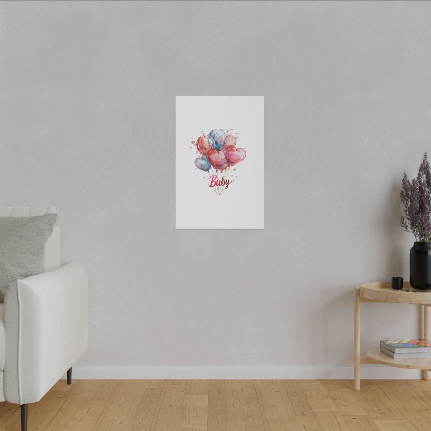 Baby Balloon Canvas Art - Colorful Nursery Decor