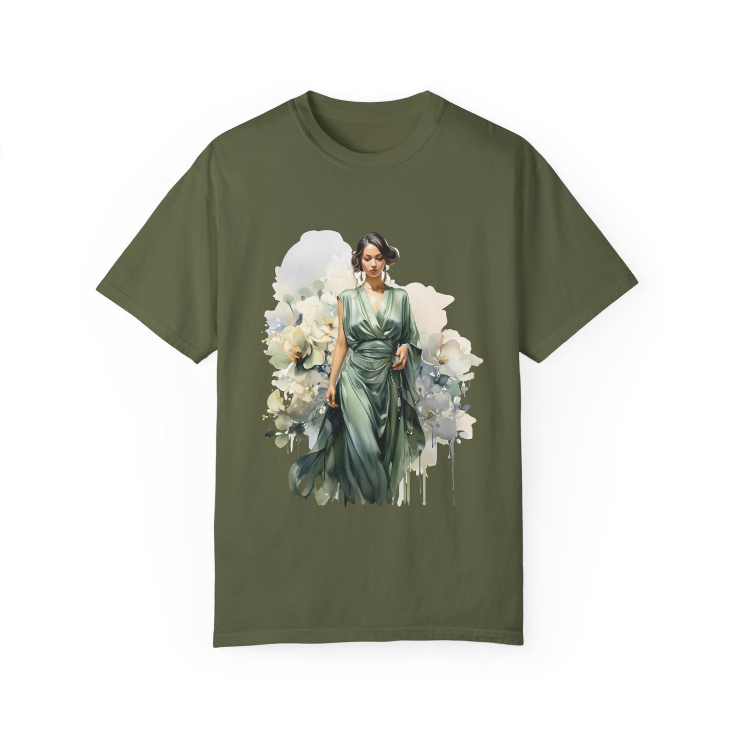 Floral Elegance Unisex Garment-Dyed T-Shirt - Stylish Spring Fashion